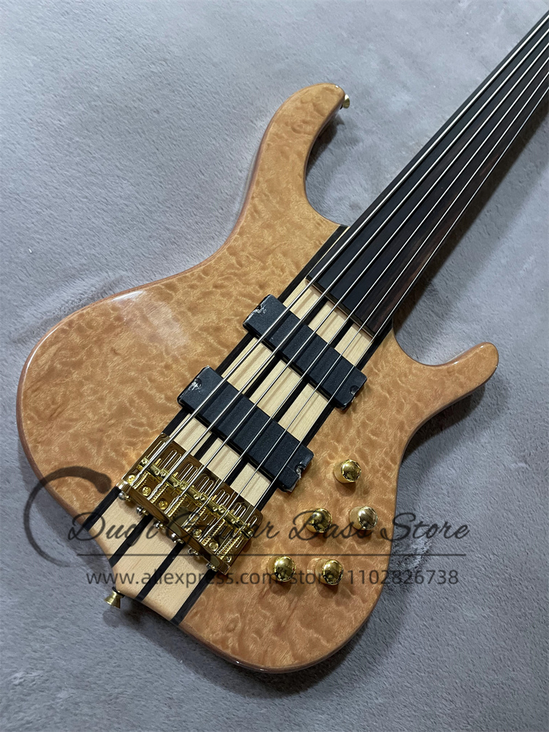 Bass Guitar Fretless - 6 Strings bass guitar Fretless Bass