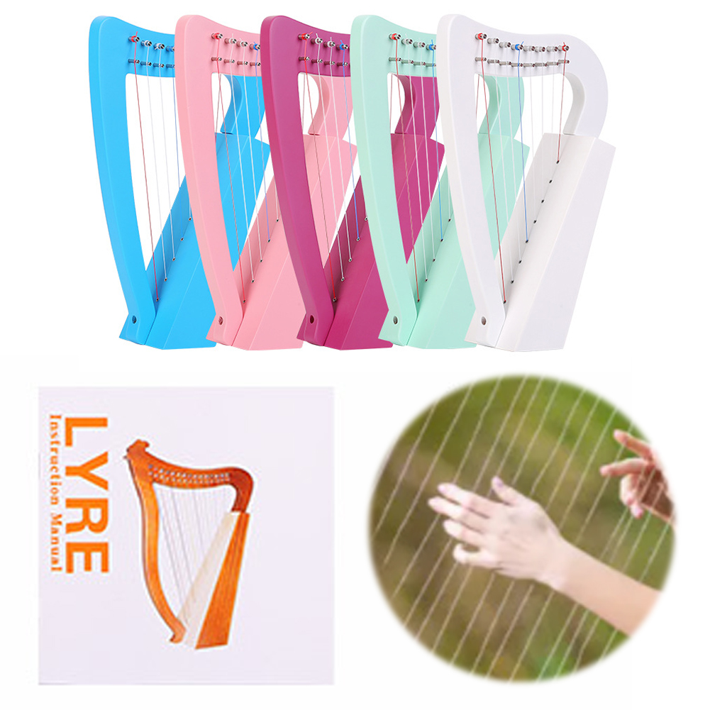 Musical Instrument Lyre - 8 Strings Lyre Harp Solid Wood