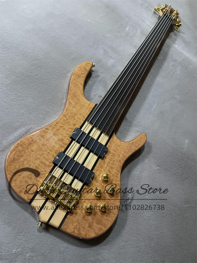 6 Strings bass guitar Fretless - Bass Guitar Fretless 评论和价格