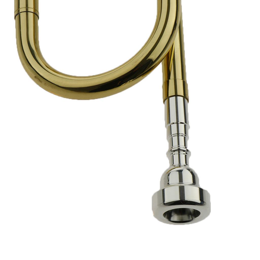 Kids Trumpet Brass Golden Bugl - Musical Instrument Long 评论和价格