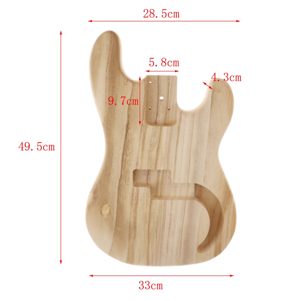 Bass Guitar Body Unfinished Ma - Bass Guitar Fretless 评论和价格