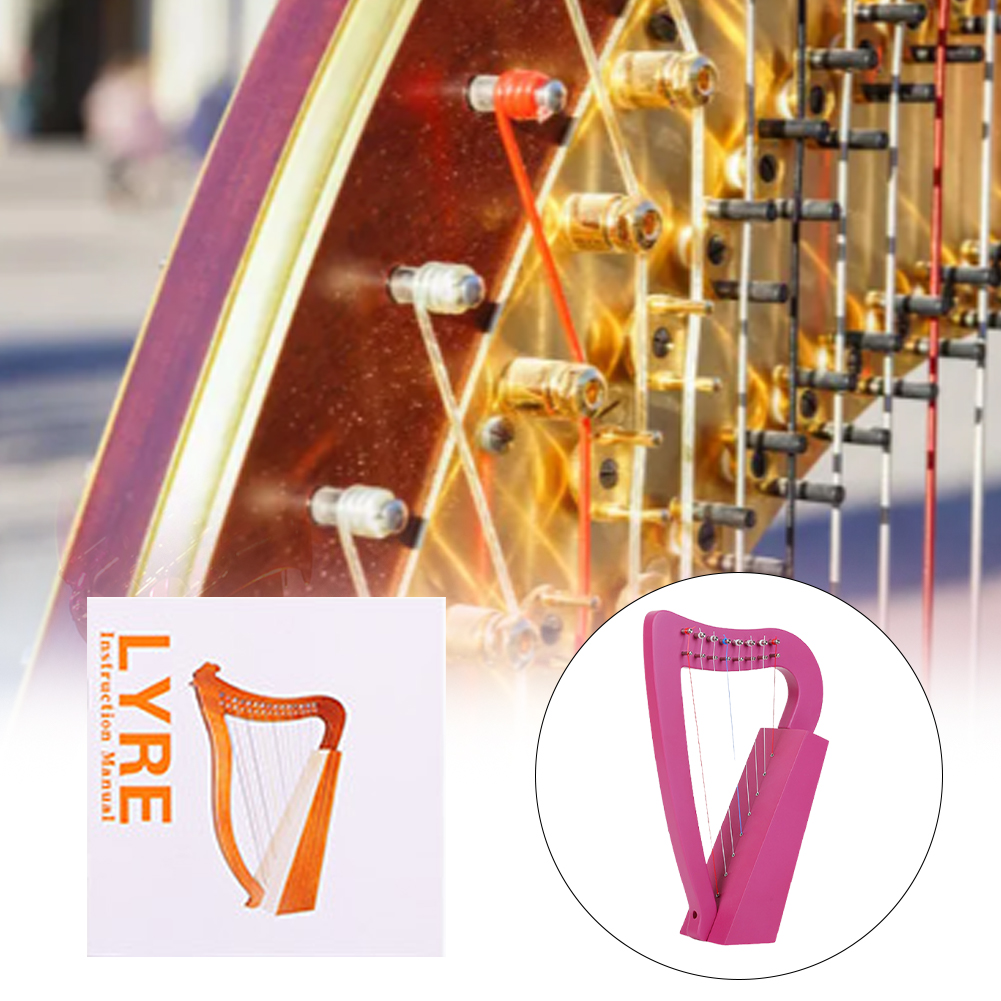 8 Strings Lyre Harp Solid Wood - Musical Instrument Lyre 评论和价格