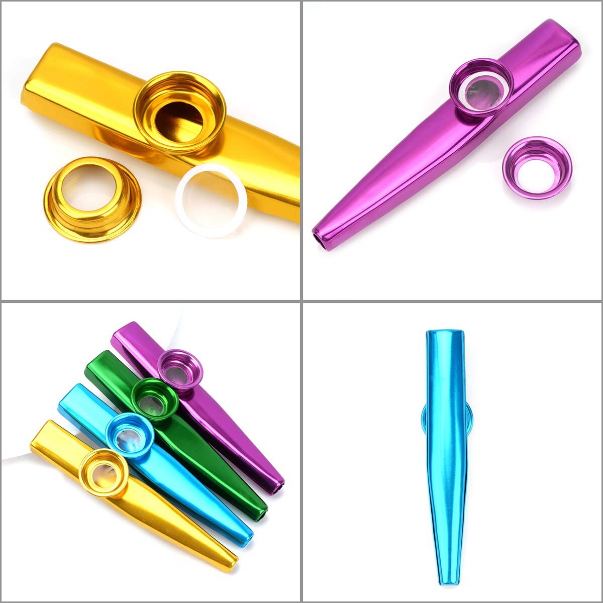 Kazoo Silver Aluminum Alloy wi - Musical Instrument Kazoo 评论和价格