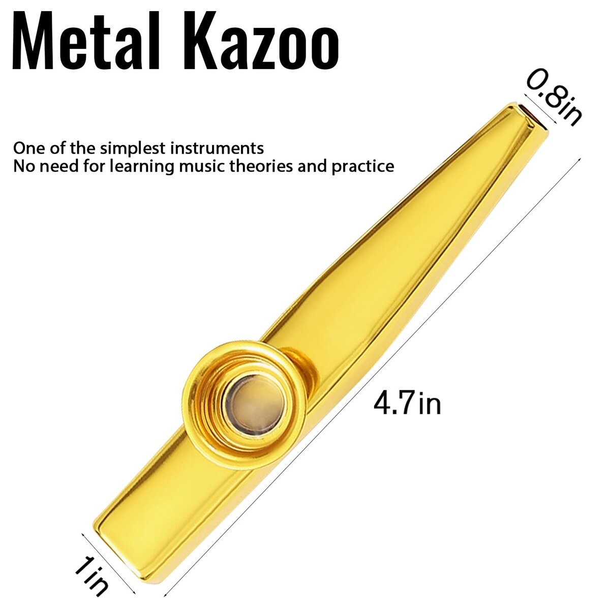 Kazoo Silver Aluminum Alloy wi - Musical Instrument Kazoo 评论和价格