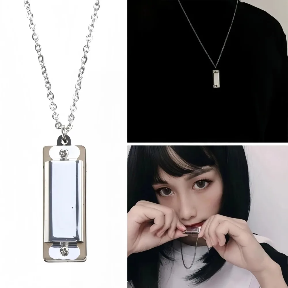 Mini Harmonica Necklace Men an - Musical Instrument You Blow 评论和价格