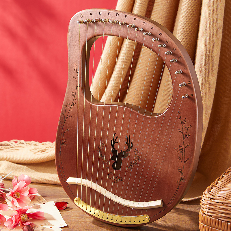 16 Strings Lyre Harp Mahogany  - Musical Instrument Lyre 评论和价格