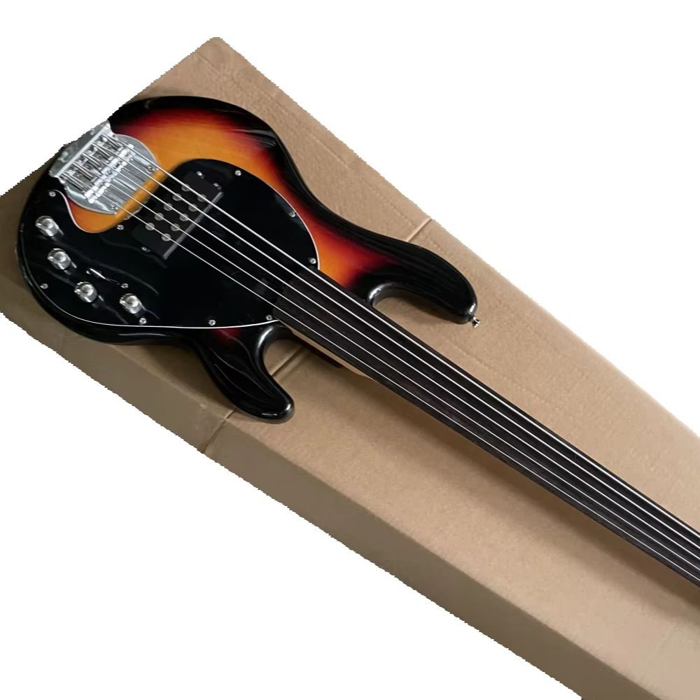 5 strings sunset bass guitar,  - Bass Guitar Fretless 评论和价格