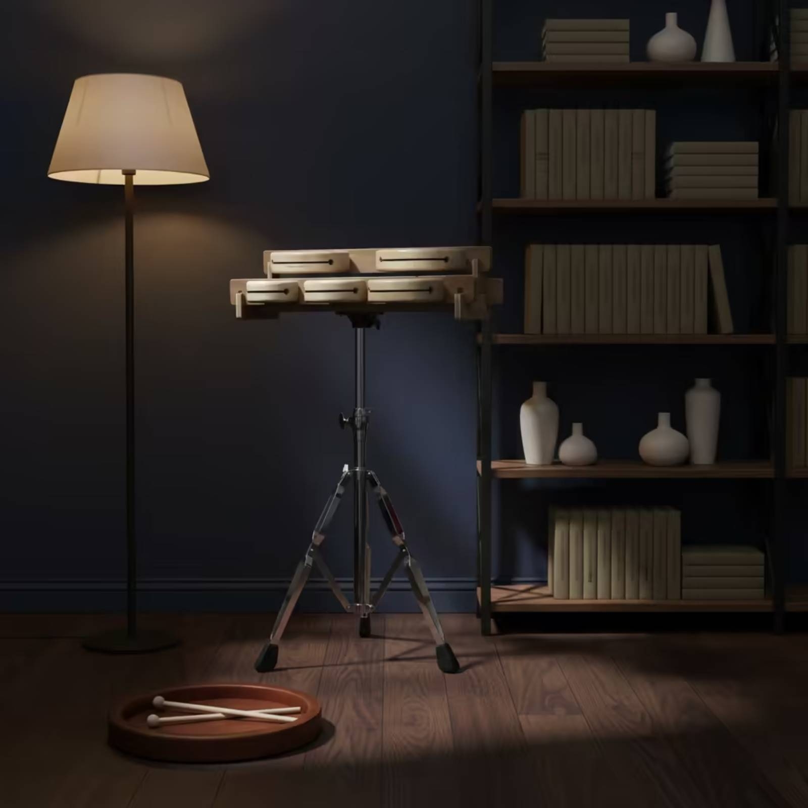 Wood Blocks with Stand Classro - Musical Instrument Long 评论和价格