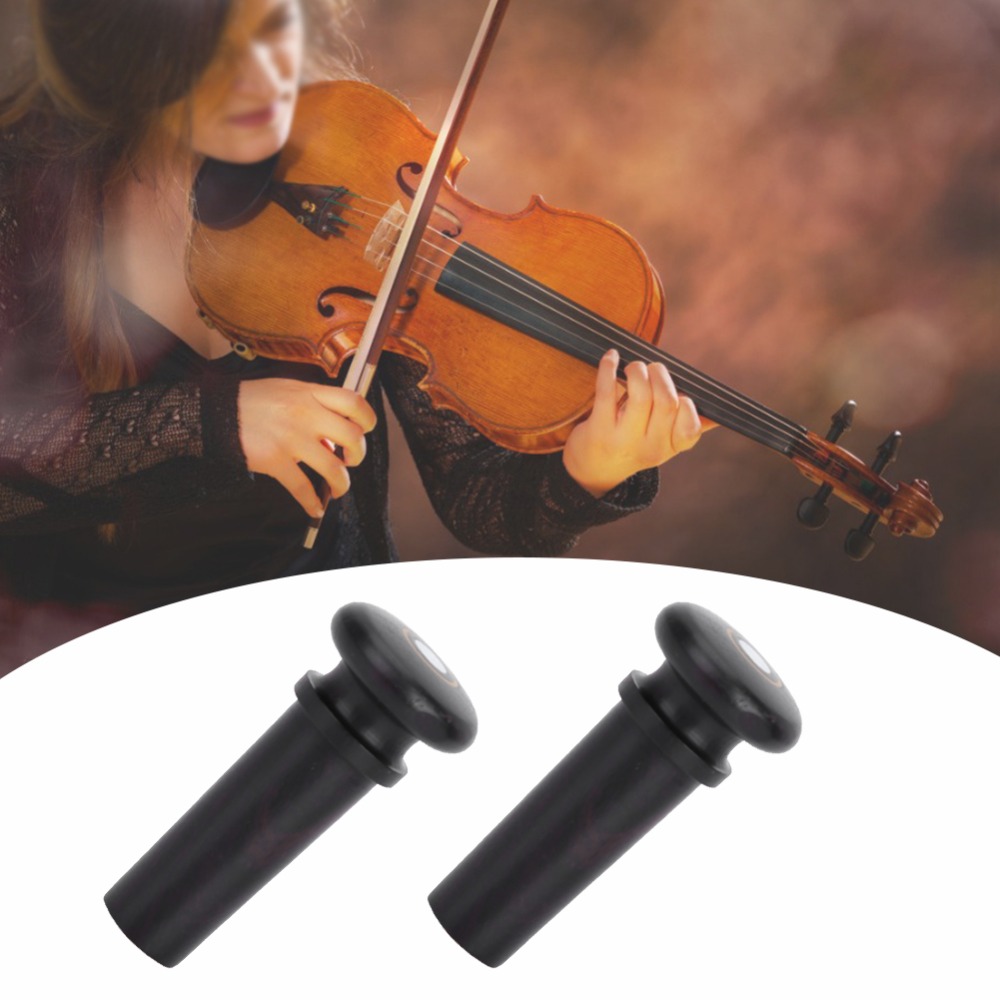 2PCS Ebony Violin Tail Endpin  - Musical Instrument Ending In A 评论和价格