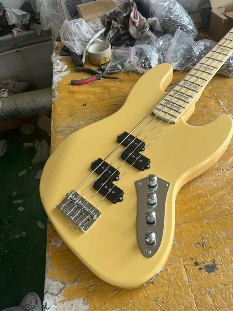 Custom 4-string electric bass, - Bass Guitar Fretless 评论和价格